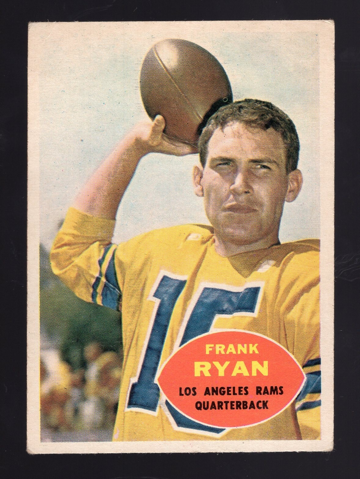 Nicely Centered 1960 Topps #62 Frank Ryan RC Rookie VG/EX Los Angeles Rams
