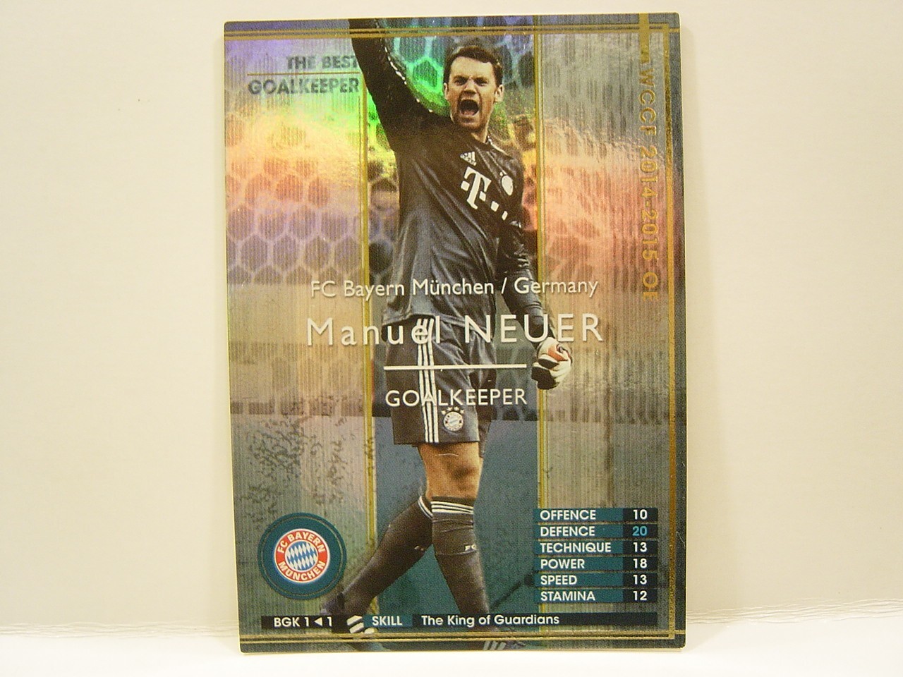 Panini WCCF 2014-15 BGK Manuel Neuer 1986 Germany　No.1 Bayern Munich The Best GK