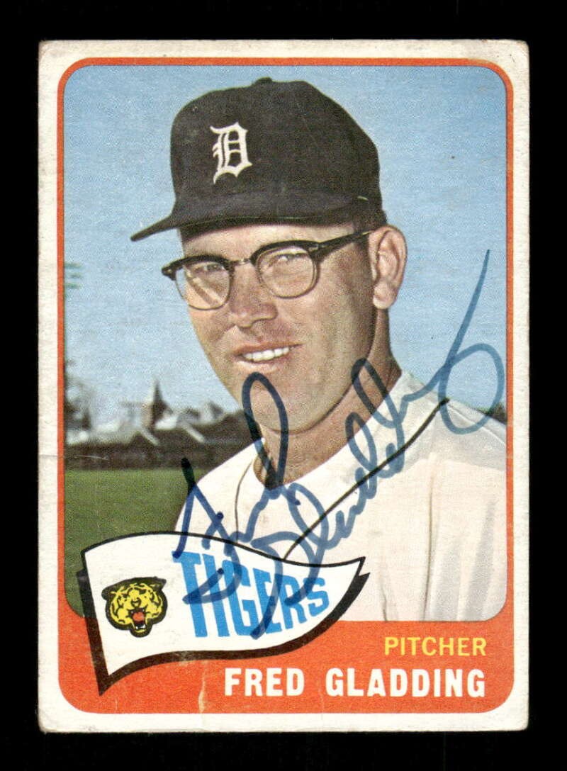 1965 Topps 37 Fred Gladding signed auto autograph crease BXCP47