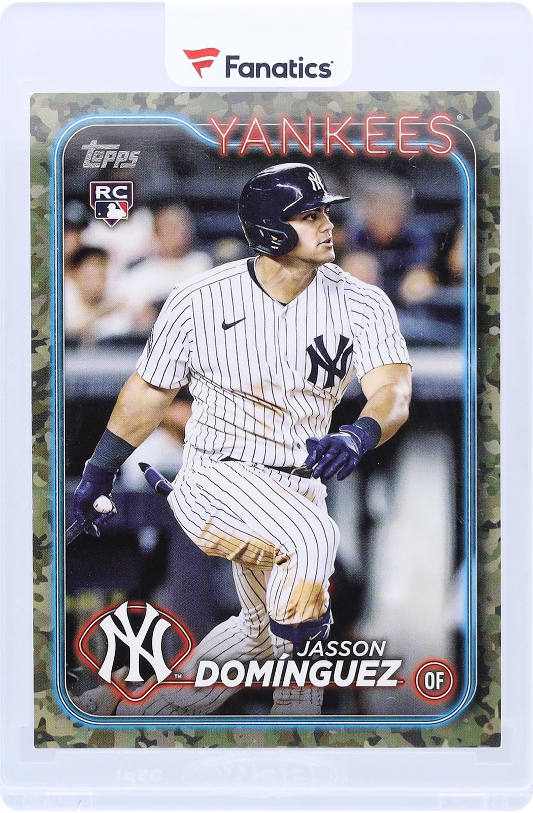 Jasson Dominguez Yankees 2024 Topps Memorial Day Camo #60 #15/25 Rookie Card