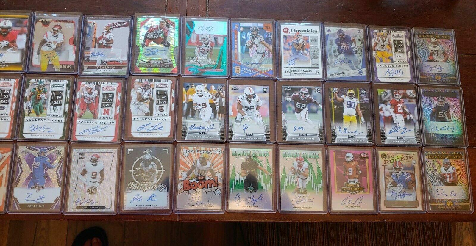 Assorted Autographed Football Cards. You Pick. Autos Of Various Years & Players
