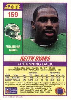 1990 Score #159 Keith Byars