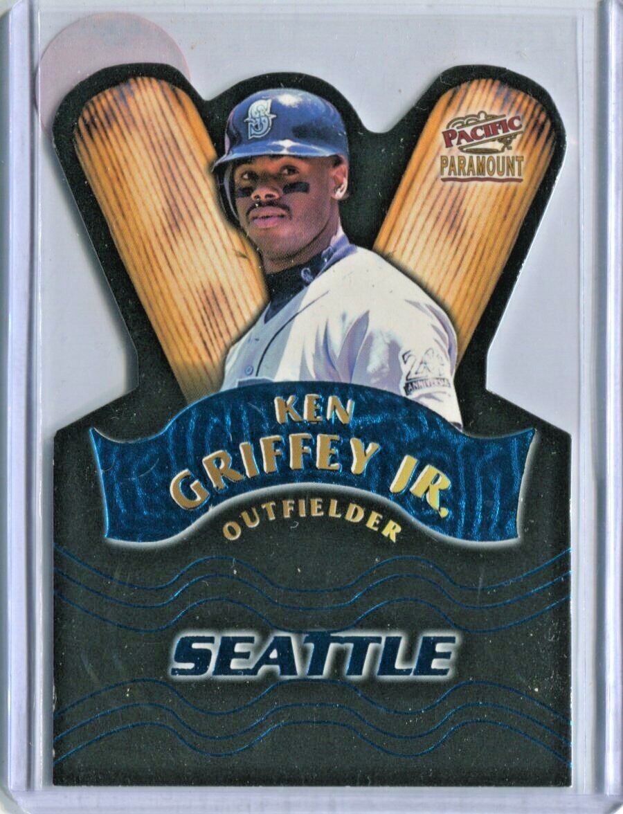 1999 Pacific Paramount- KEN GRIFFEY JR – Team Checklist Die Cut #11 – MARINERS