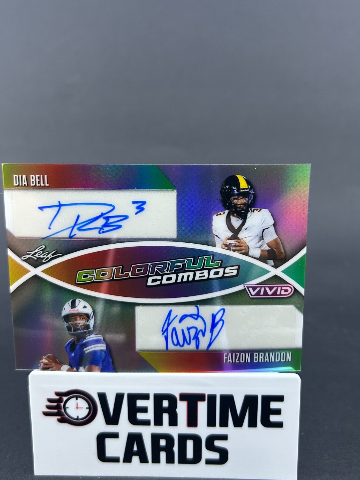 2025 Leaf Vivid Dia Bell Faizon Brandon Colorful Combos Dual Autograph /3