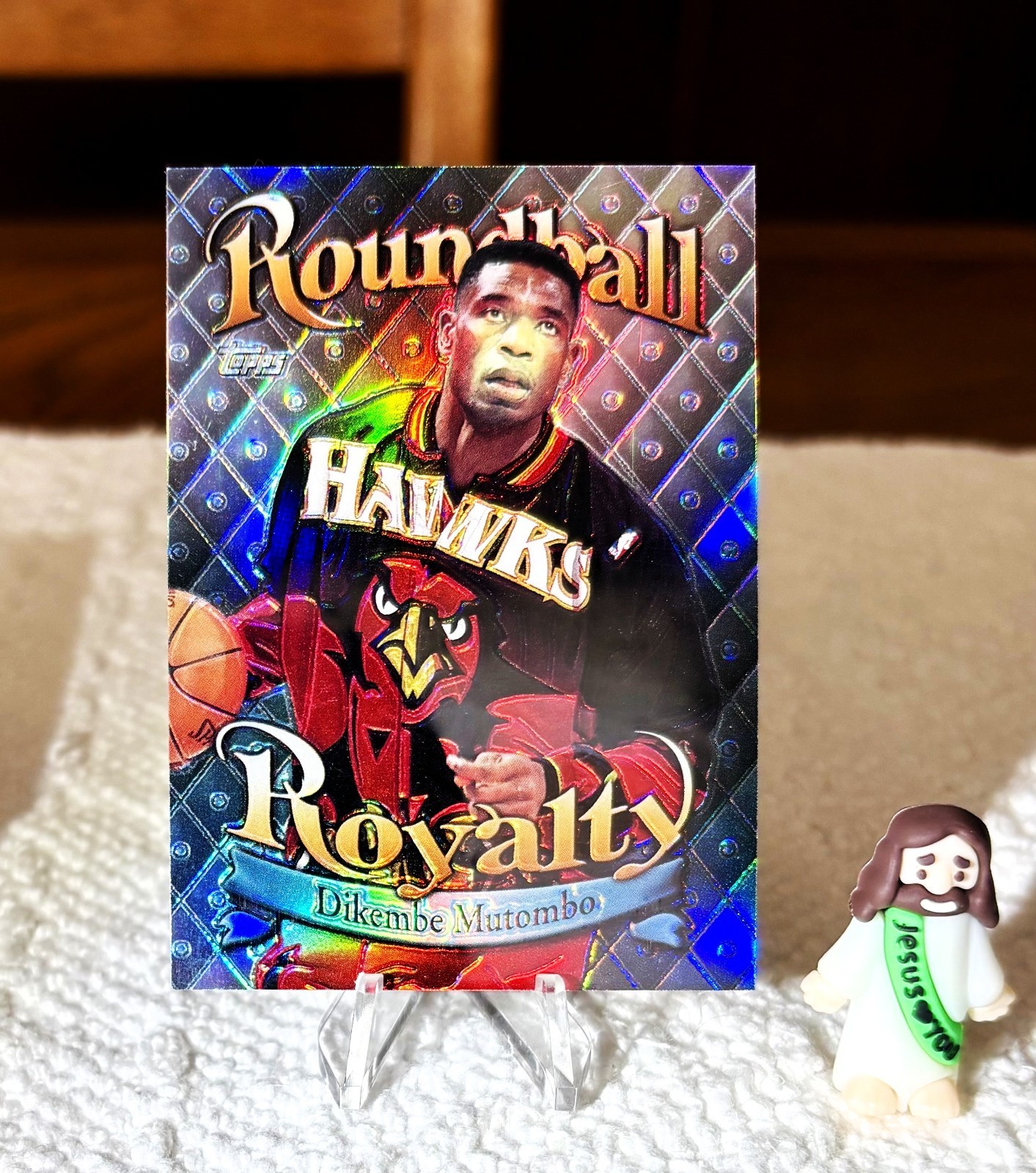 1998-99 TOPPS DIKEMBE MUTOMBO ROUNDBALL ROYALTY REFRACTOR #R14 POPULAR SET RARE