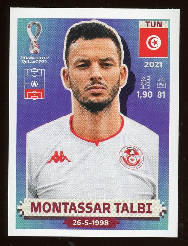 2022 Fifa World Cup Panini Sticker Qatar MONTASSAR TALBI Tunisia TUN11
