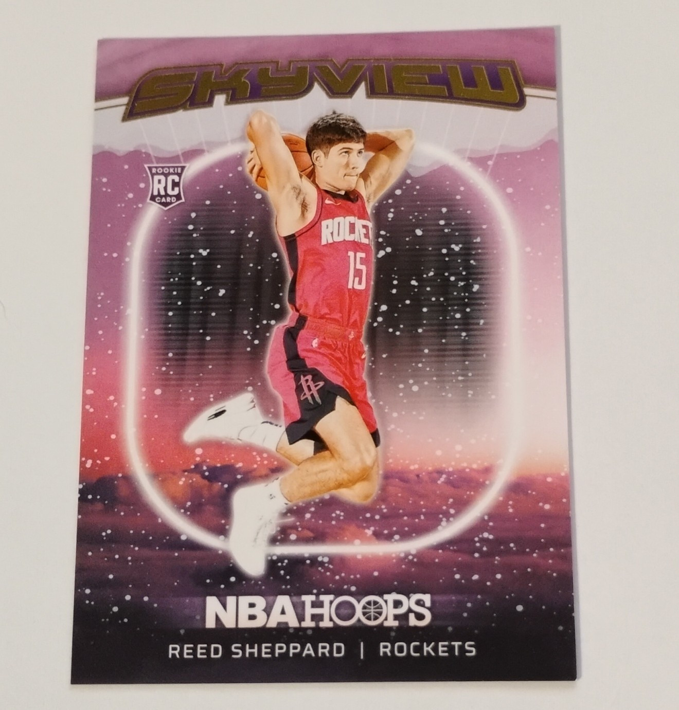 Panini NBA Hoops Skyview Insert Reed Sheppard RC #13 Houston Rockets 2024-25