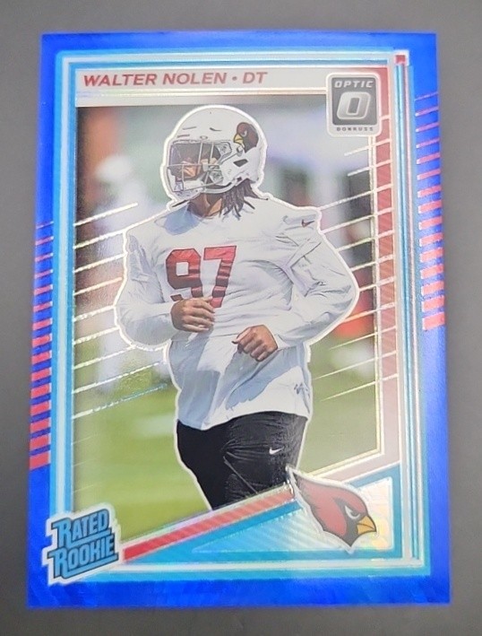 2025 Panini Donruss Optic Walter Nolen #276 Rated Rookie Blue Hyper Prizm