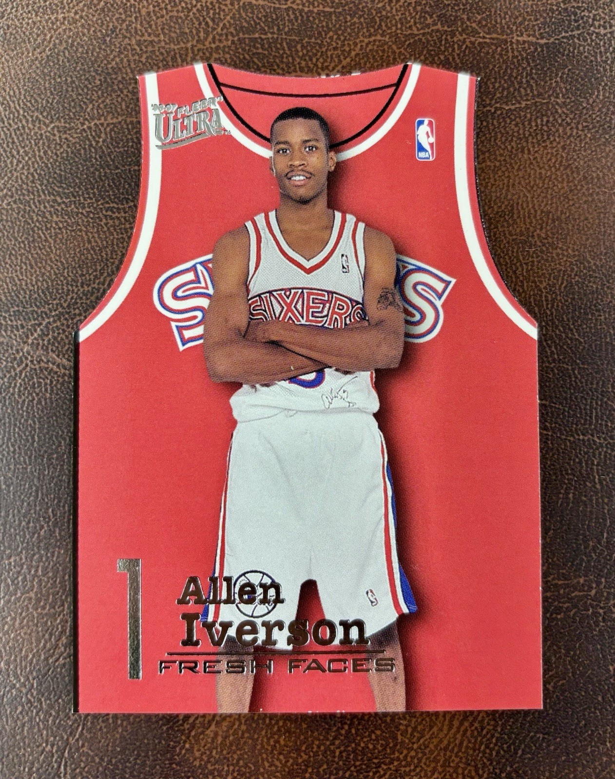 1996-97 Fleer Ultra Allen Iverson Fresh Faces Die-Cut #5 Rookie Card Insert