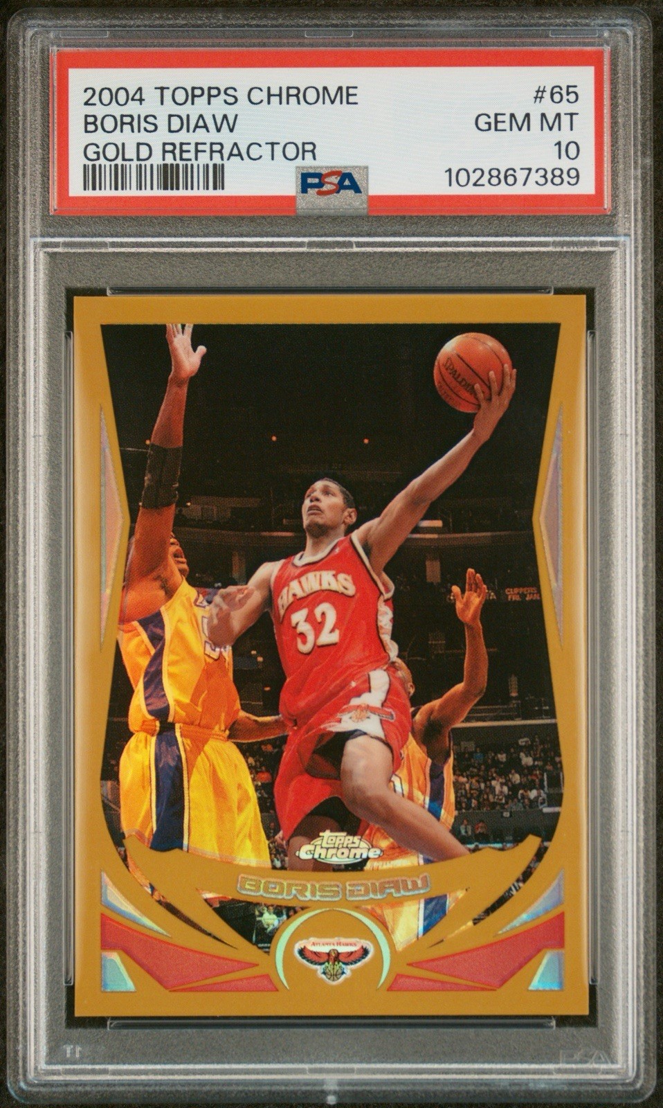 2004-05 Topps Chrome – Boris Diaw #65 Gold Refractor Card #/99 PSA 10 Pop 1