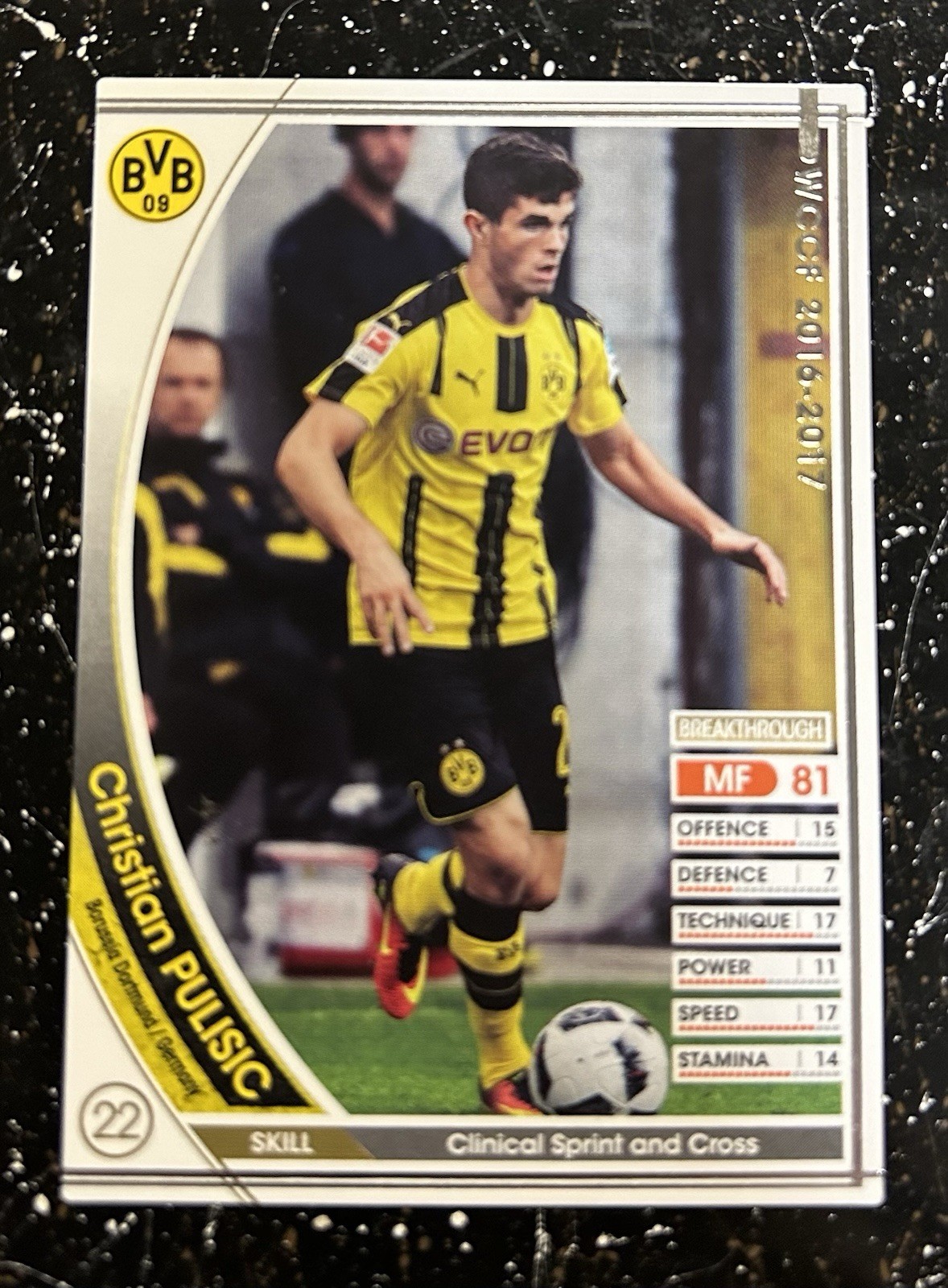 2016-17 Panini WCCF – Version 3.0 Christian Pulisic #A14-46 RC Rookie card USMNT