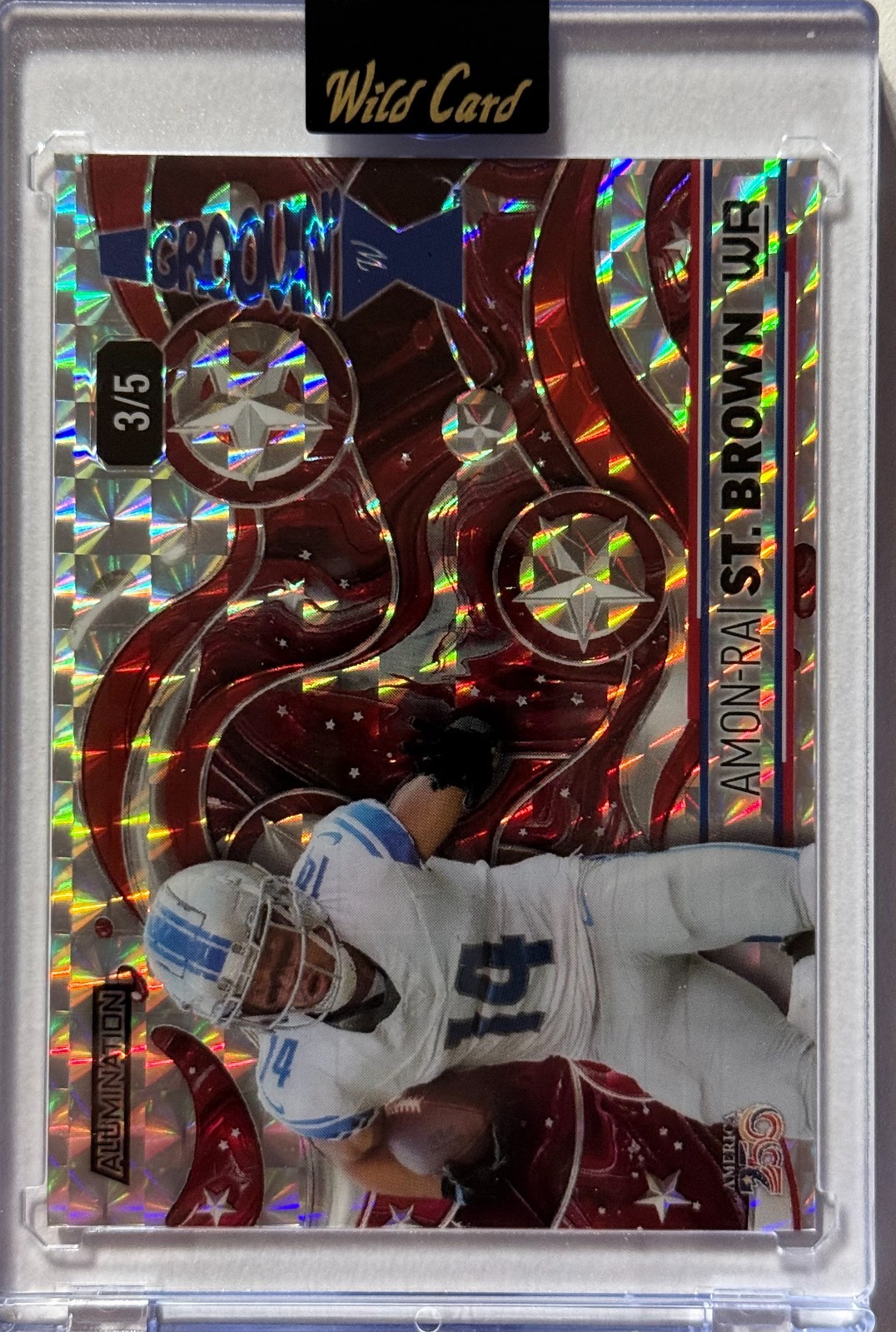 🔥 Amon-Ra St. Brown 2026 Just The Hits America 250 Edition Groovin 3/5 – Lions