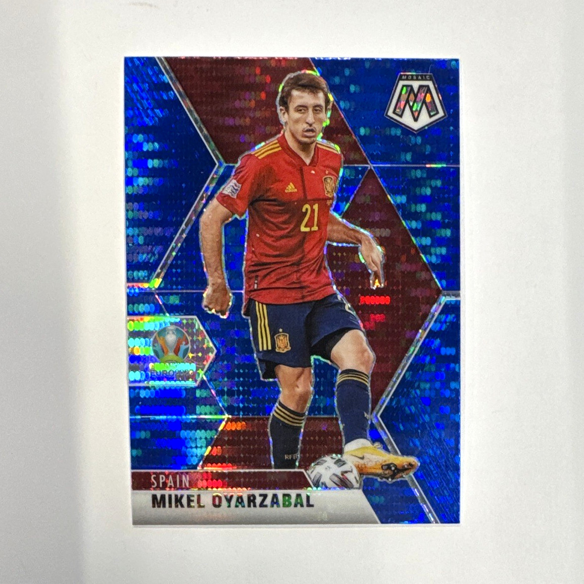 MIKEL OYARZABAL ‘Blue Parrallel’ -21’ Panini Mosaic UEFA Euro #169 Spain