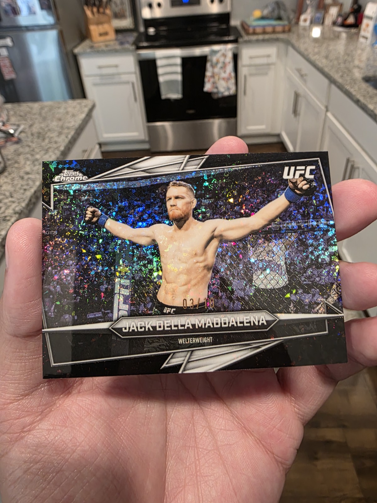 2025 Topps Chrome UFC Jack Della Maddalena 3/10 Black