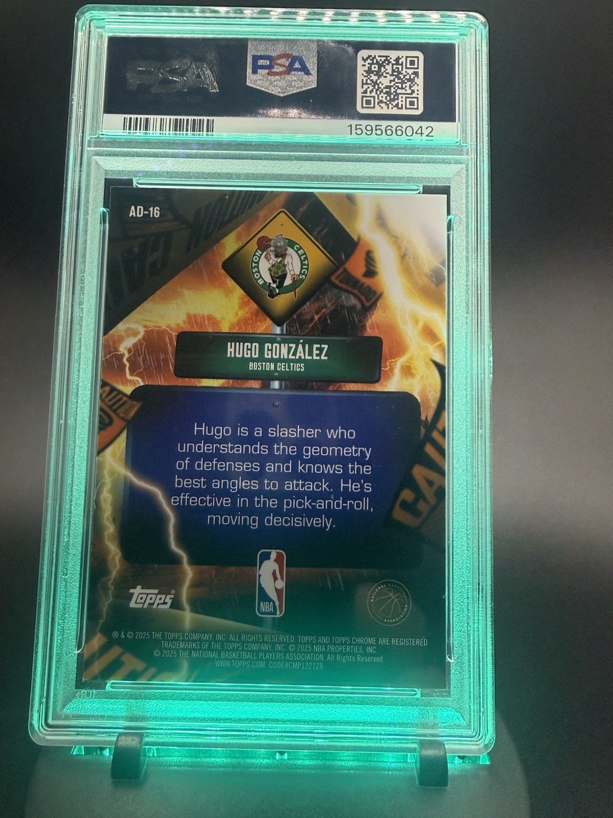 PSA 10 2025-26 Topps Chrome Hugo Gonzalez Advisory Rookie Only 11% Gem Rate Pop2