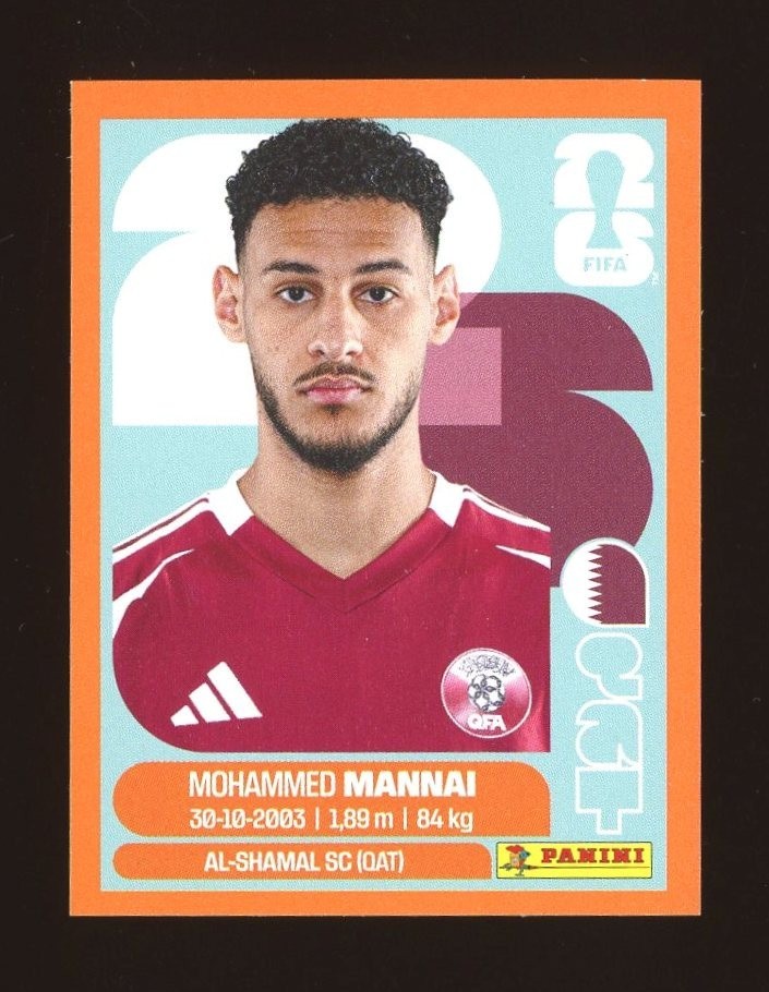 2026 Panini World Cup Stickers QAT 9 Mohammed Mannai ORANGE Qatar Al-Shamal SC