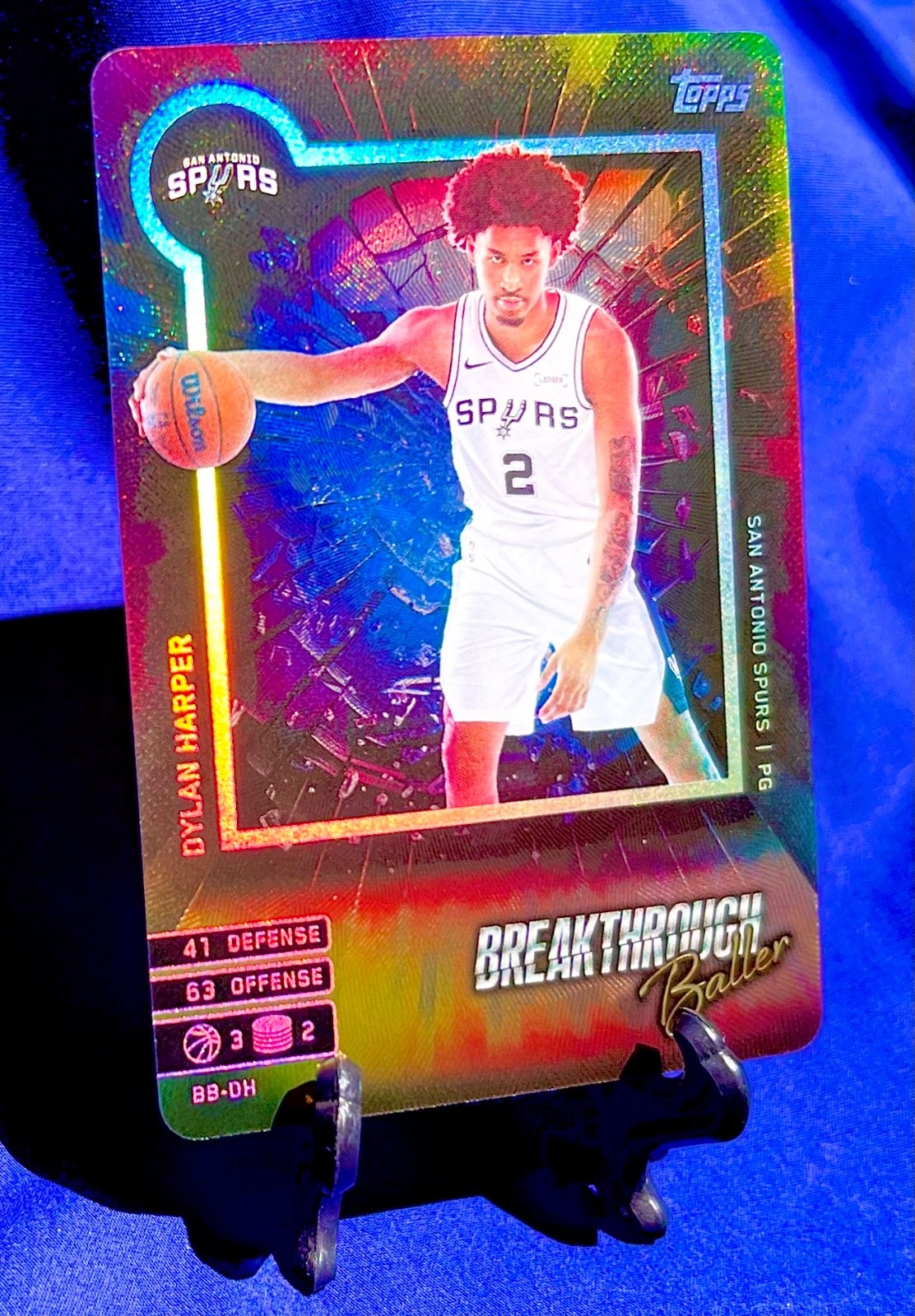 2025 Topps Match Attax Foil Dylan Harper Breakthrough Baller #BB DH RC SPURS