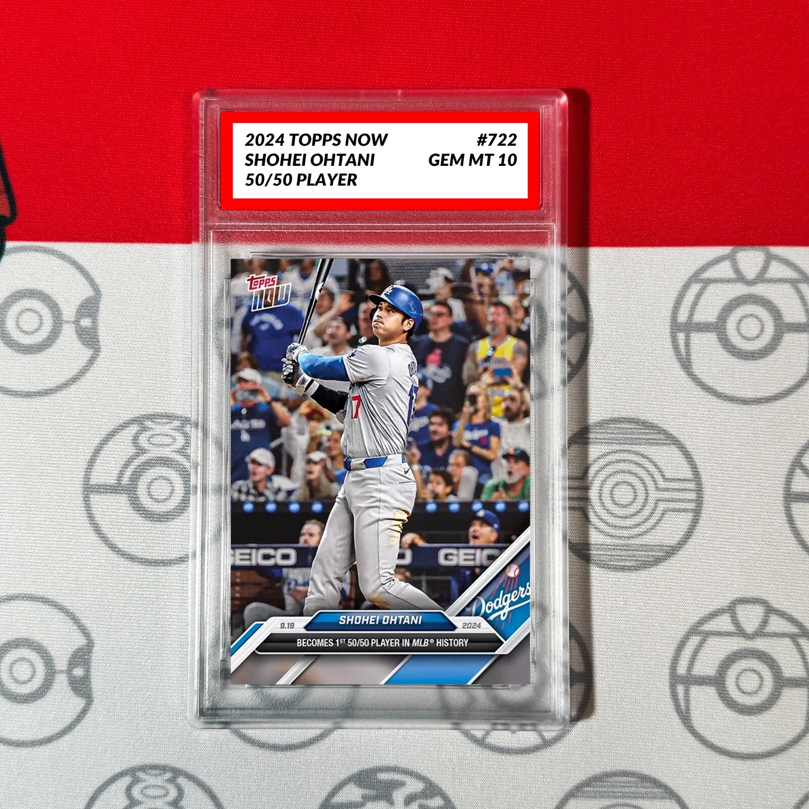 PRESALE GRADED 10 💥Shohei Ohtani 50/50 2024 MLB TOPPS NOW Card 722 First Ever!