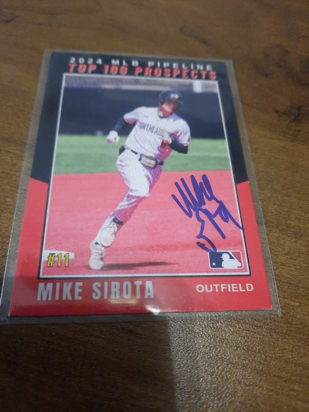 Mike Sirota In Person Signed Autograph LA Dodgers College Card Hot Prospect.