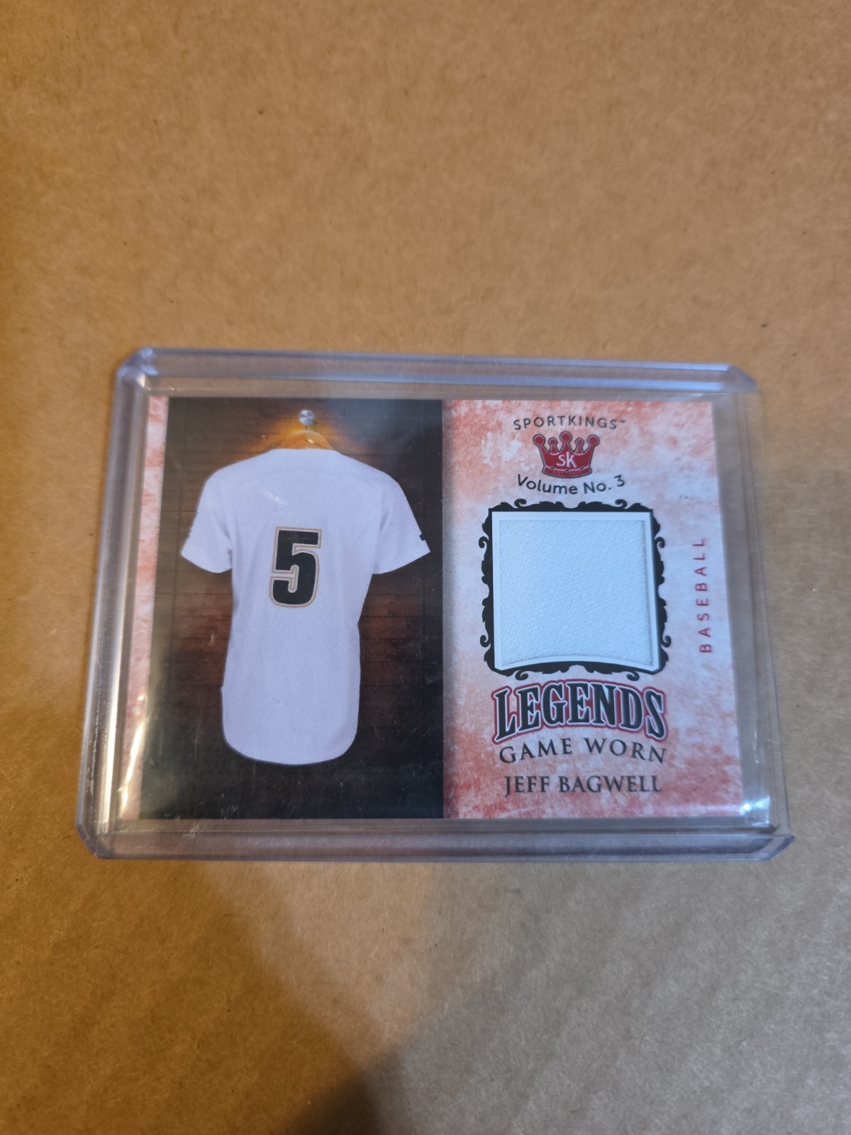 2022 Sportkings Volume 3 #LSM-40 Jeff Bagwell Legends Single Memorabilia Black