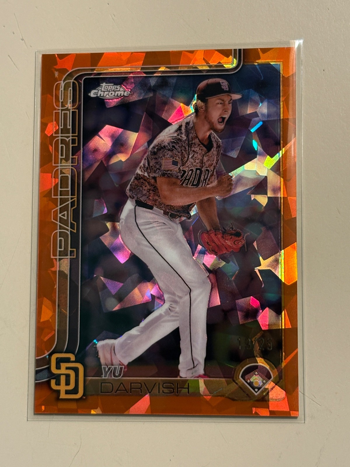 2025 Topps Chrome YU DARVISH Orange Cracked Ice Refractor #186! #’d/25