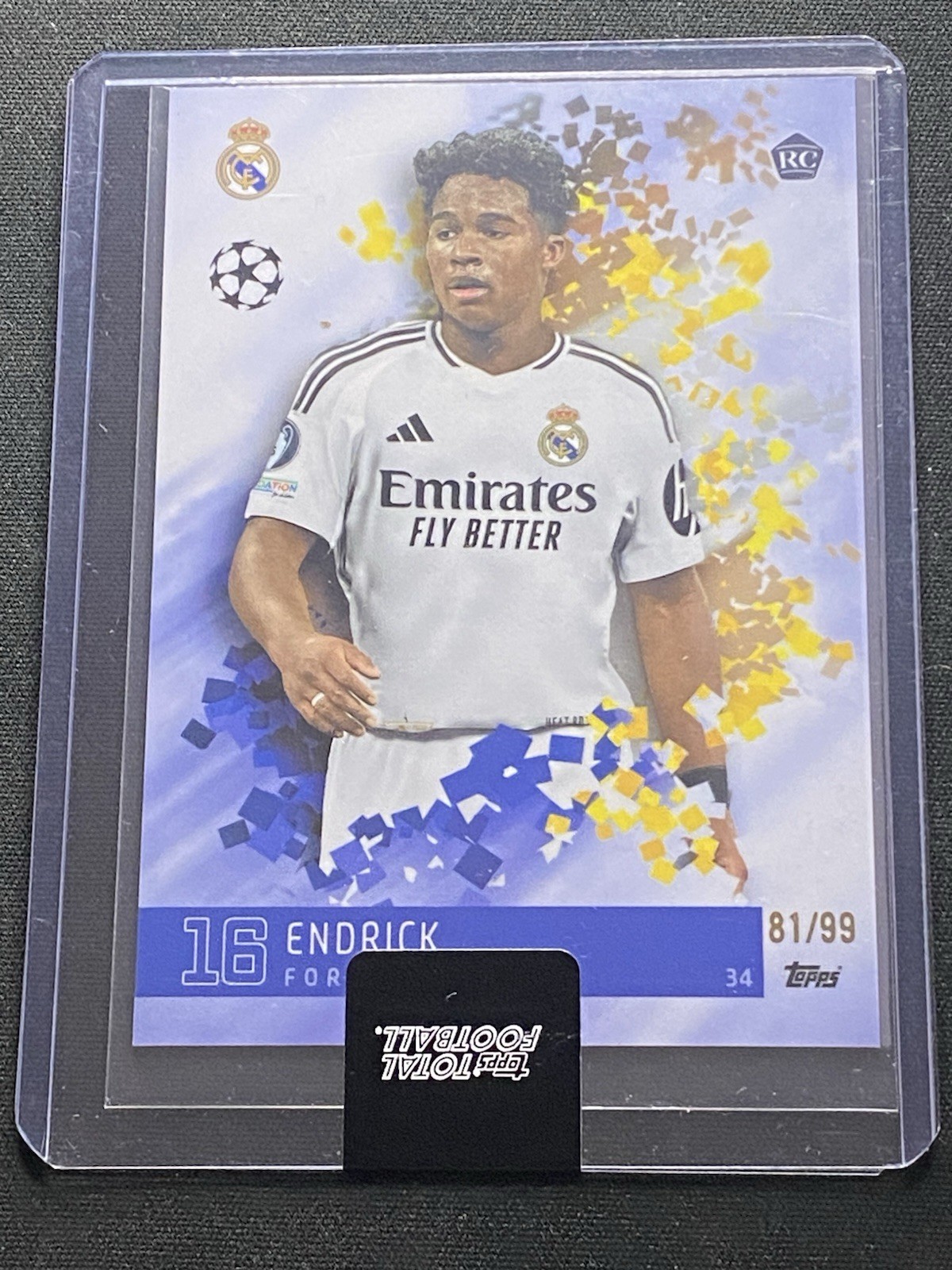 2024-25 Topps Total Football #34 Endrick Real Madrid /99 Rookie RC