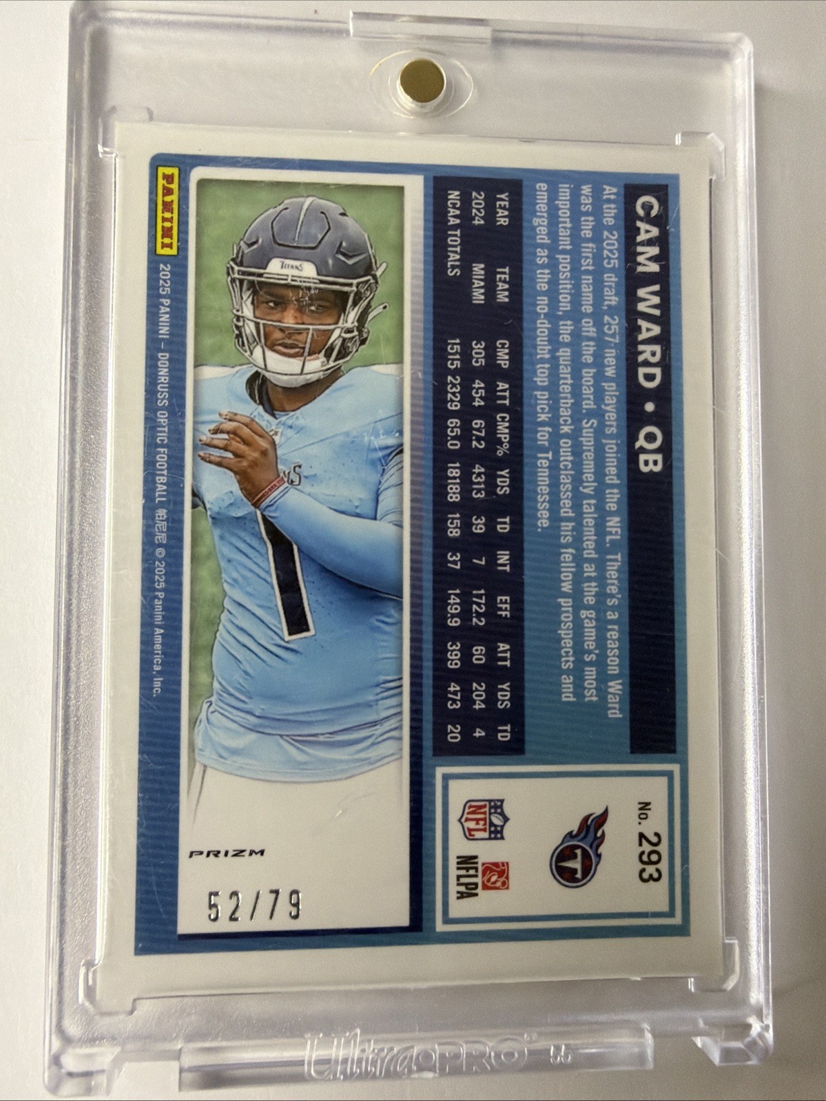 2025 Panini Donruss Optic – Rated Rookie Cam Ward #293 Orange Scope Prizm /79…