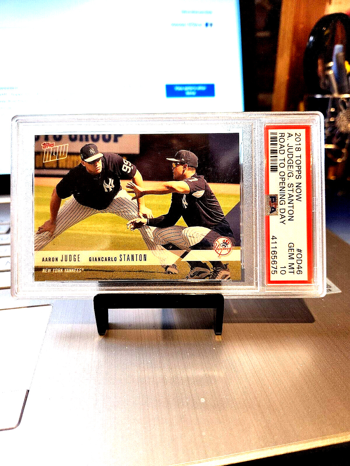 2018 A. JUDGE/ / G. STANTON TOPPS NOW ROAD TO OPENING DAY #OD46 GEM MT 10 POP-7″