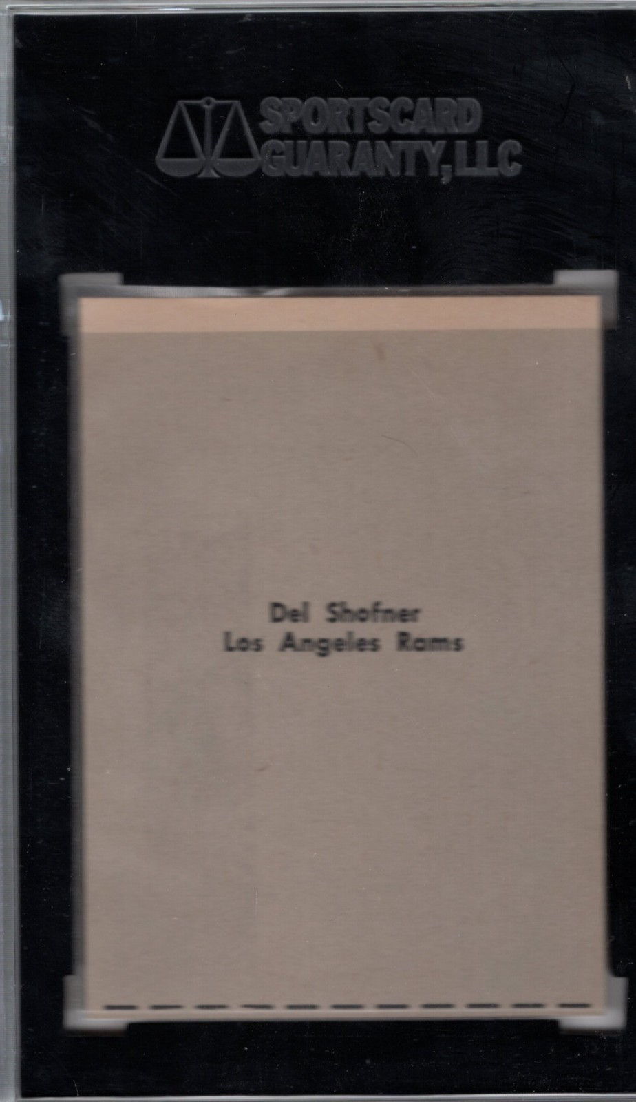 1961 Fleer Wallet Pictures Del Shofner (POP 1 NONE GRADED HIGHER) *