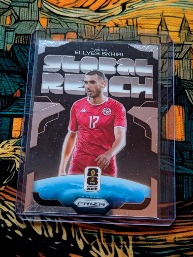 2026 Panini Prizm WORLD CUP SOCCER ELLYES SKHIRI GLOBAL REACH INSERT TUNISIA #20