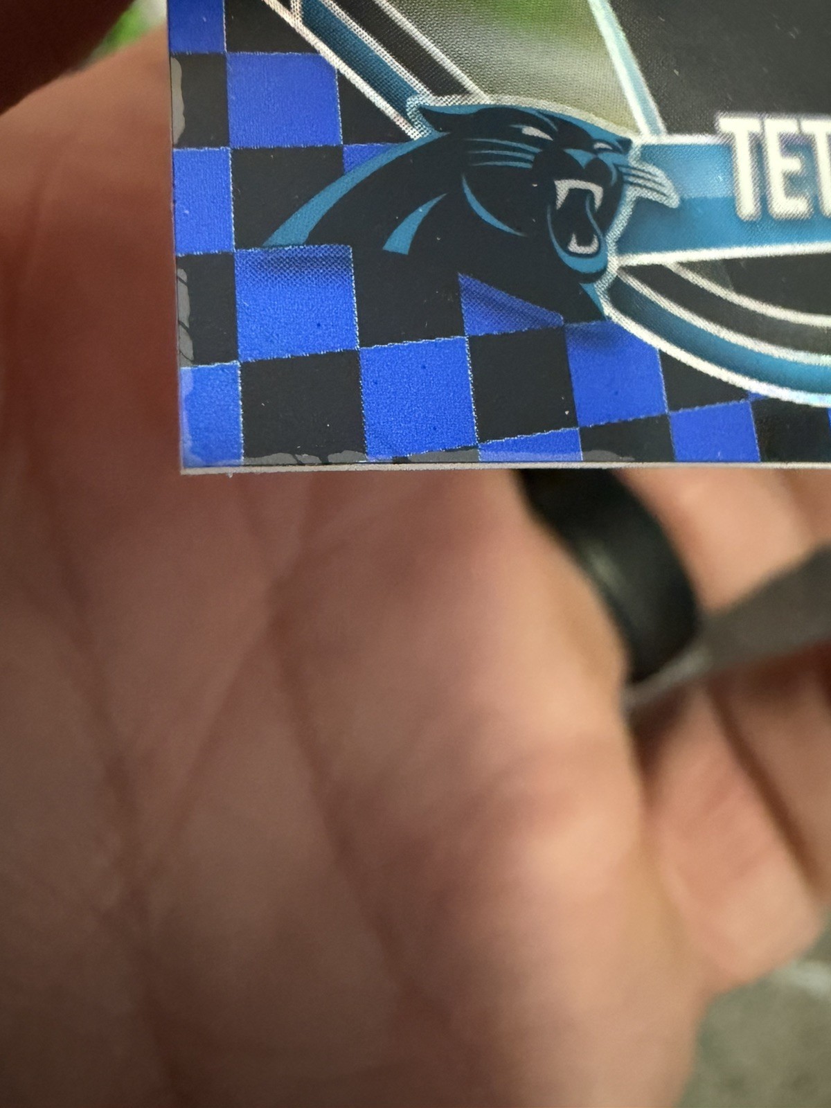 2025 Prizm Tetairoa McMillan RC Black Blue Checker SSP 311 Panthers SEE PICTURES