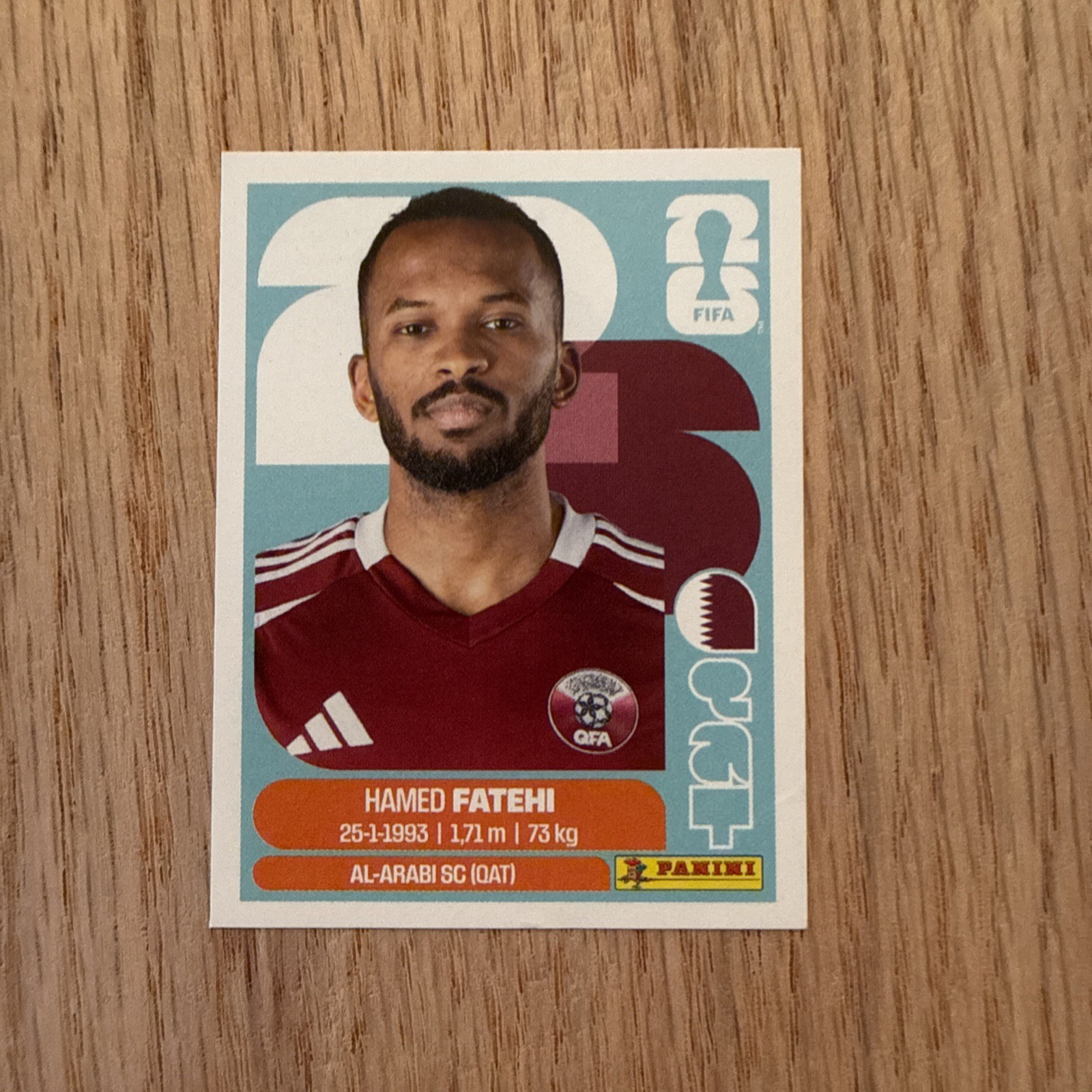 Panini FIFA World Cup 2026 Soccer Sticker #QAT 12 Hamed Fatehi