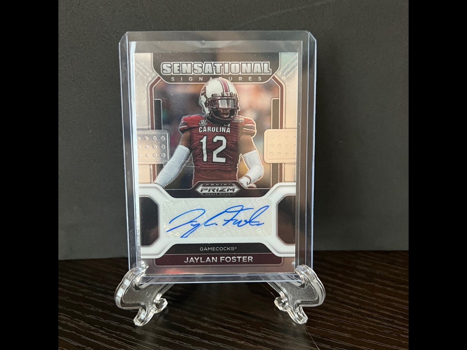 2022 Prizm Draft Picks Sensational Signatures Silver Jaylan Foster (Gamecocks)