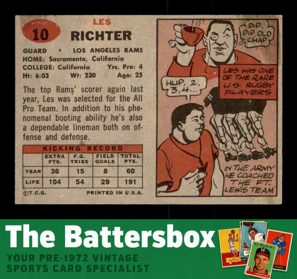 1957 Topps #10 Les Richter NM+ X3774695