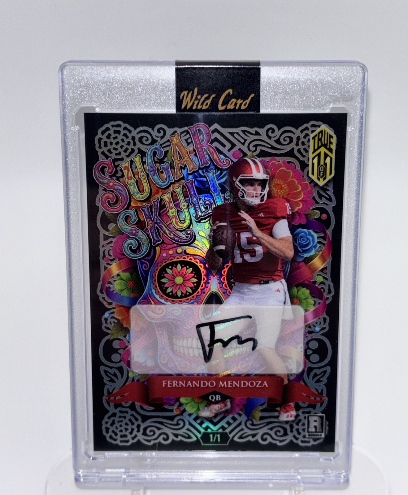 Fernando Mendoza Auto True 1/1 Rookie Card / Rare “Sugar Skull” Wild Card