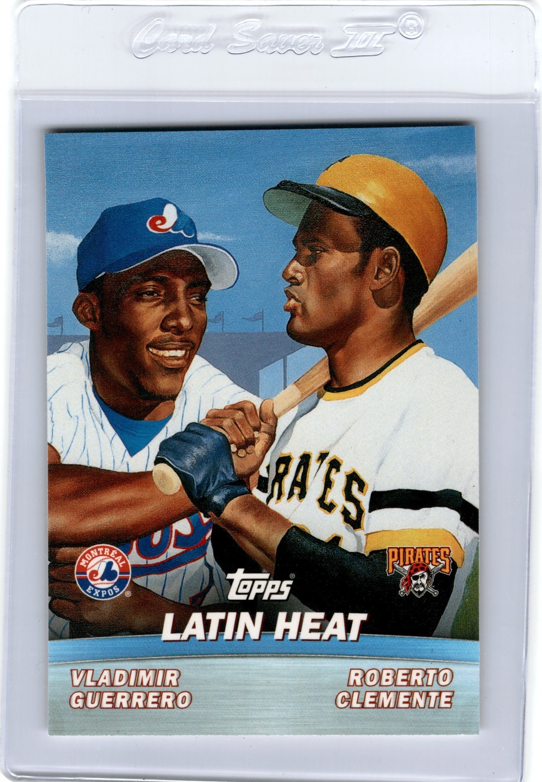 2001 Topps Combos #TC8 Latin Heat Vladimir GUERRERO Roberto CLEMENTE