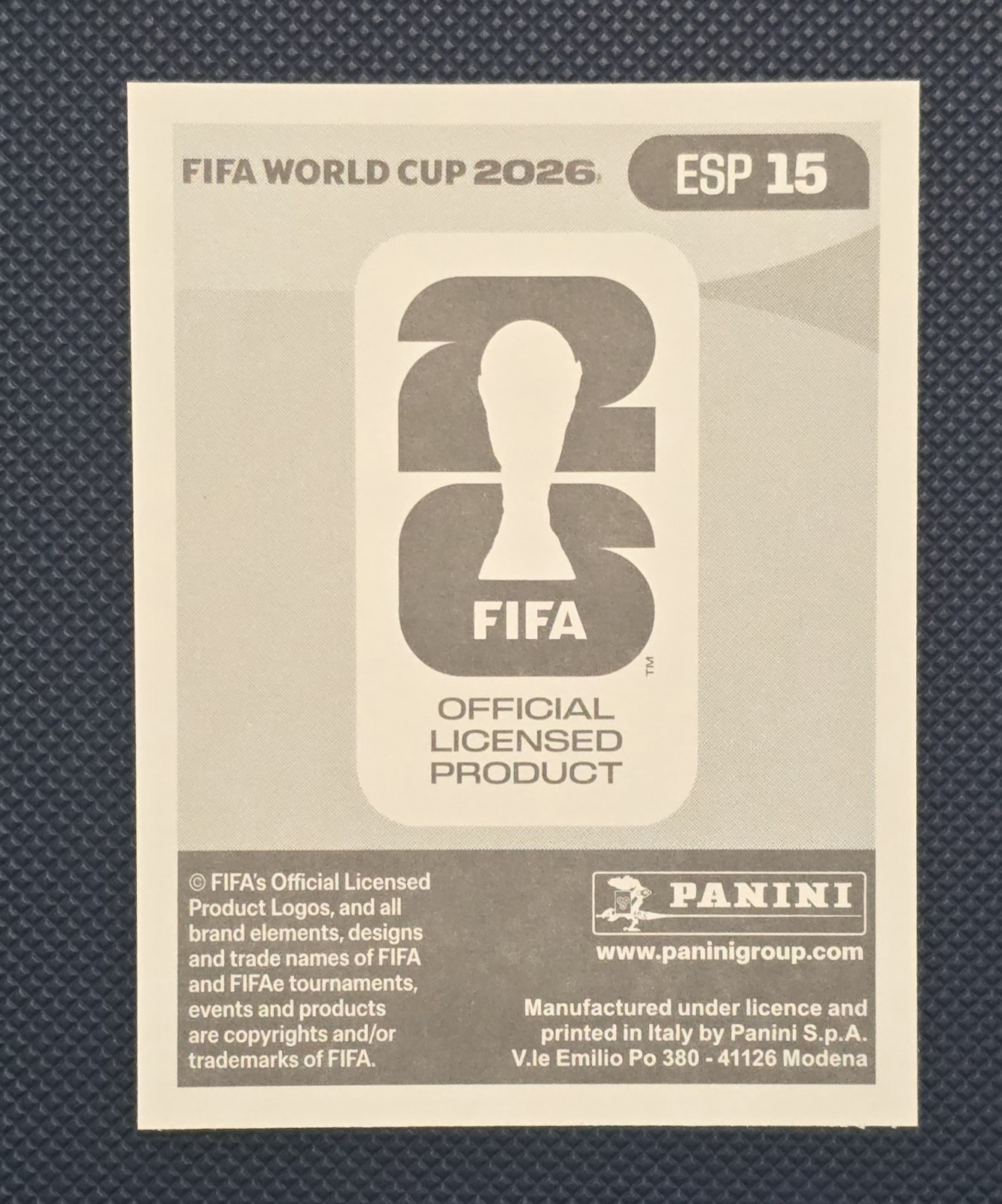 2026 Panini FIFA World Cup LAMINE YAMAL Gold Crumple ESP15 Spain Rare