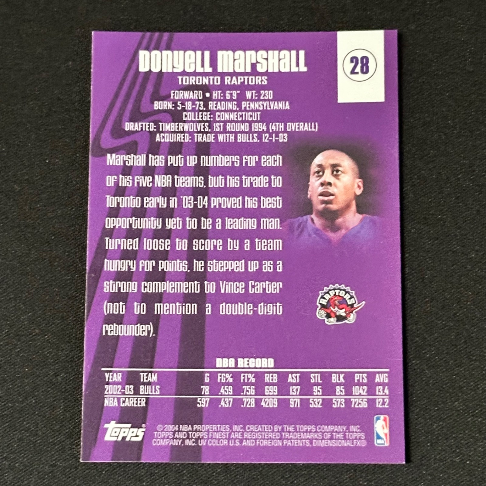 2003-04 Topps Finest Donyell Marshall #28