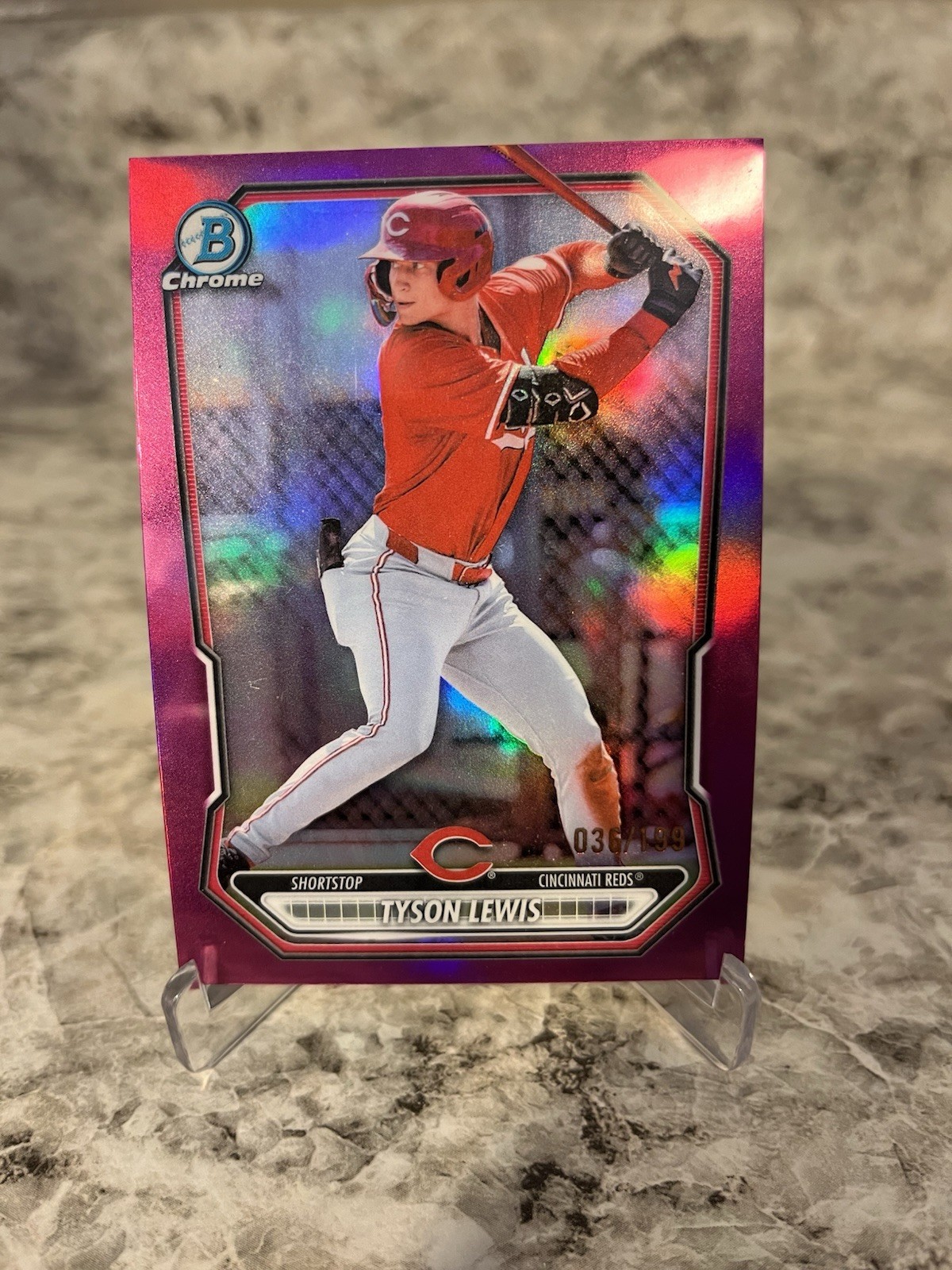 2026 Bowman Chrome Pink Refractor Tyson Lewis BCP-5 /199