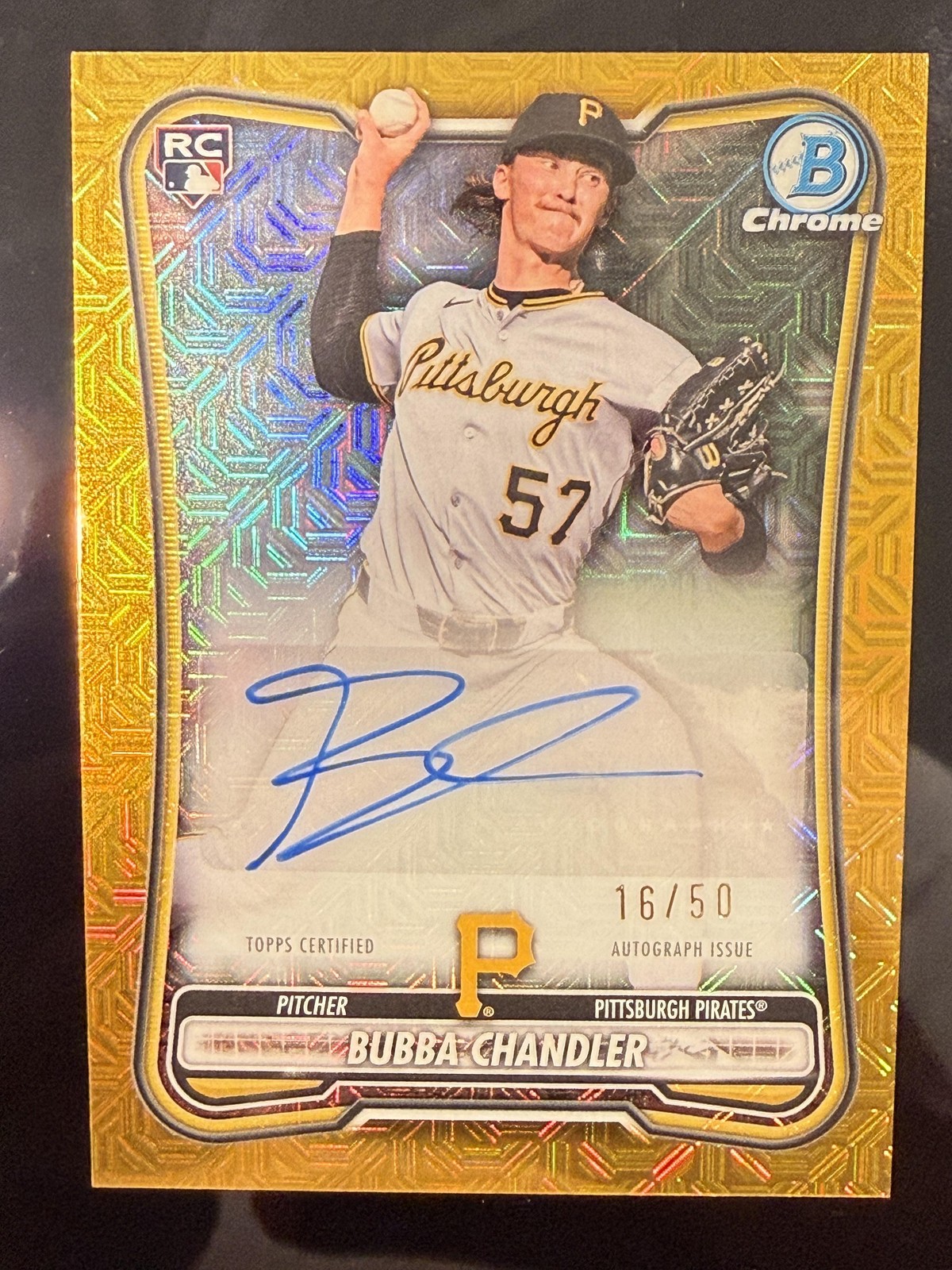 Bubba Chandler #83 2026 Bowman Gold Pattern Rookie #/50