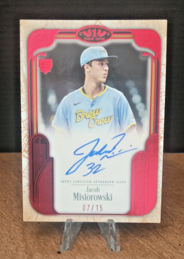 2026 Topps Tier One Jacob Misiorowski City Connect Signatures Auto Red 7/15 RC