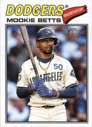 2026 Topps Heritage #12 Mookie Betts Los Angeles Dodgers HOF
