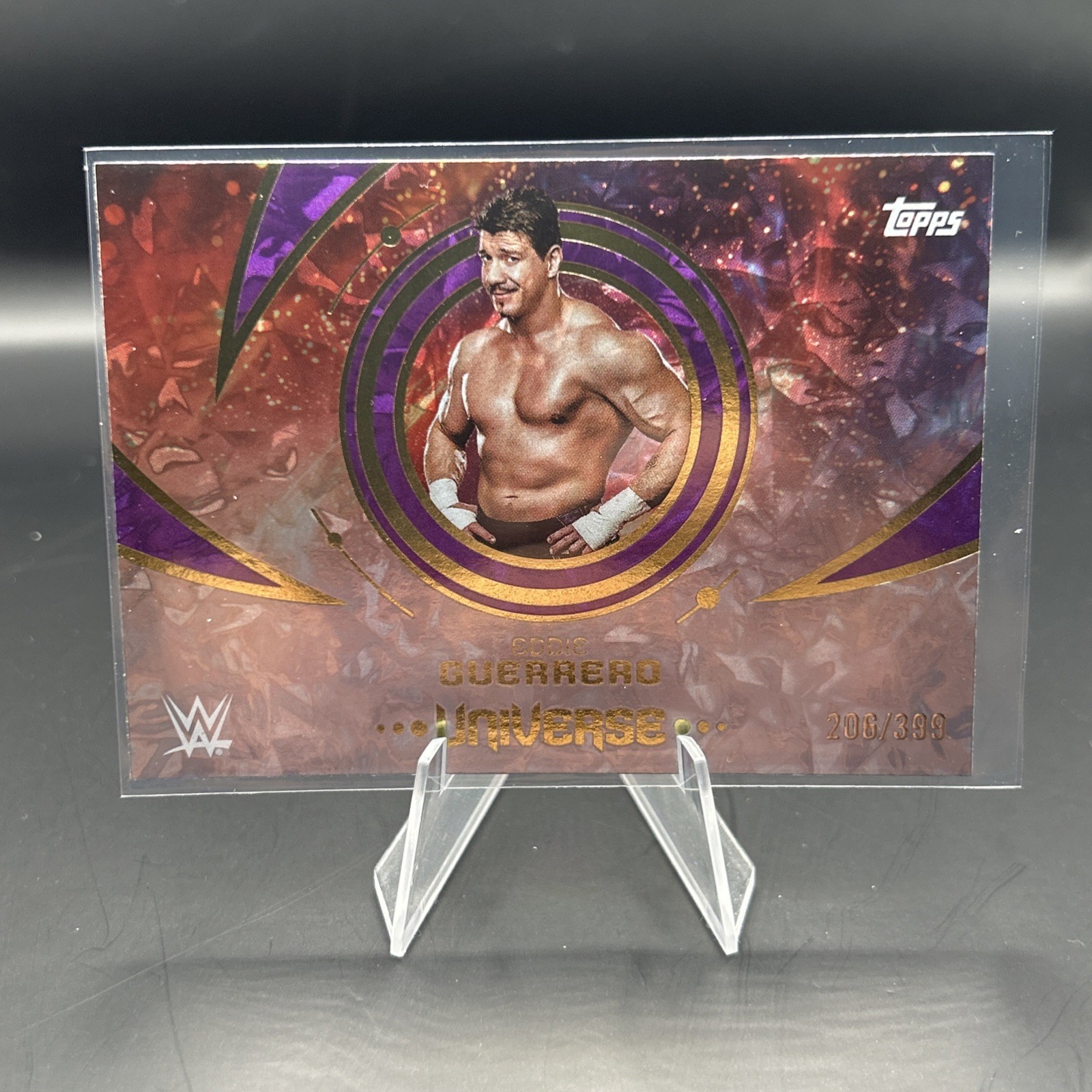 2025 Topps Universe WWE – Legends Eddie Guerrero #164 Purple Glass /399