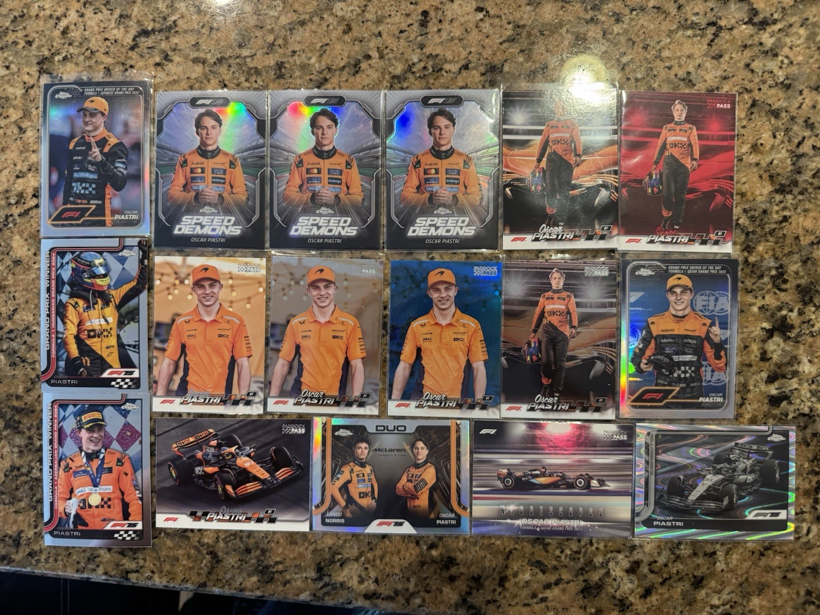 Oscar Piastri /10 W/ Extra Numbered Cards Refractors & Inserts