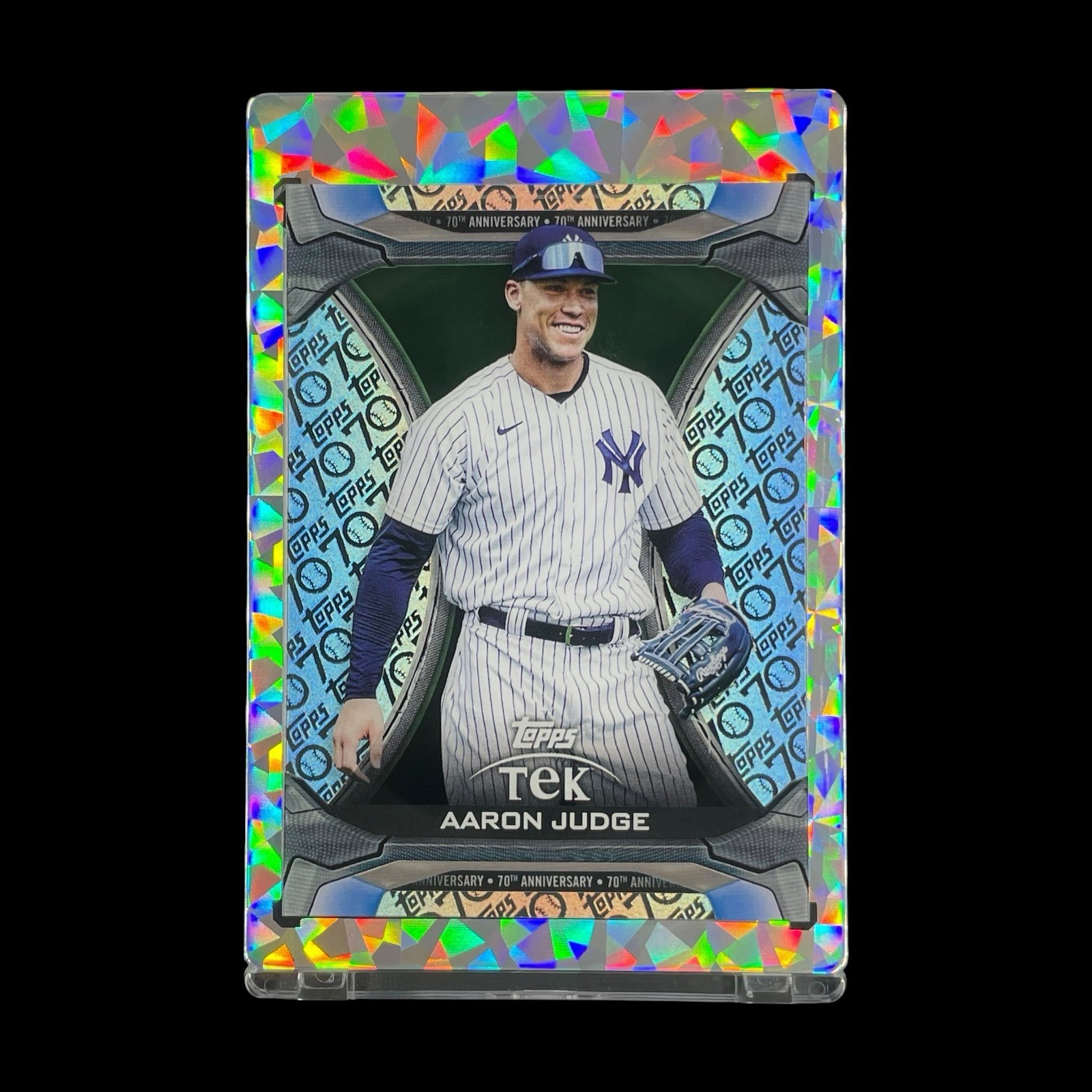 AARON JUDGE RARE CLEAR REFRACTOR 2021 Topps Tek 70th Anniversary Card – Yankees