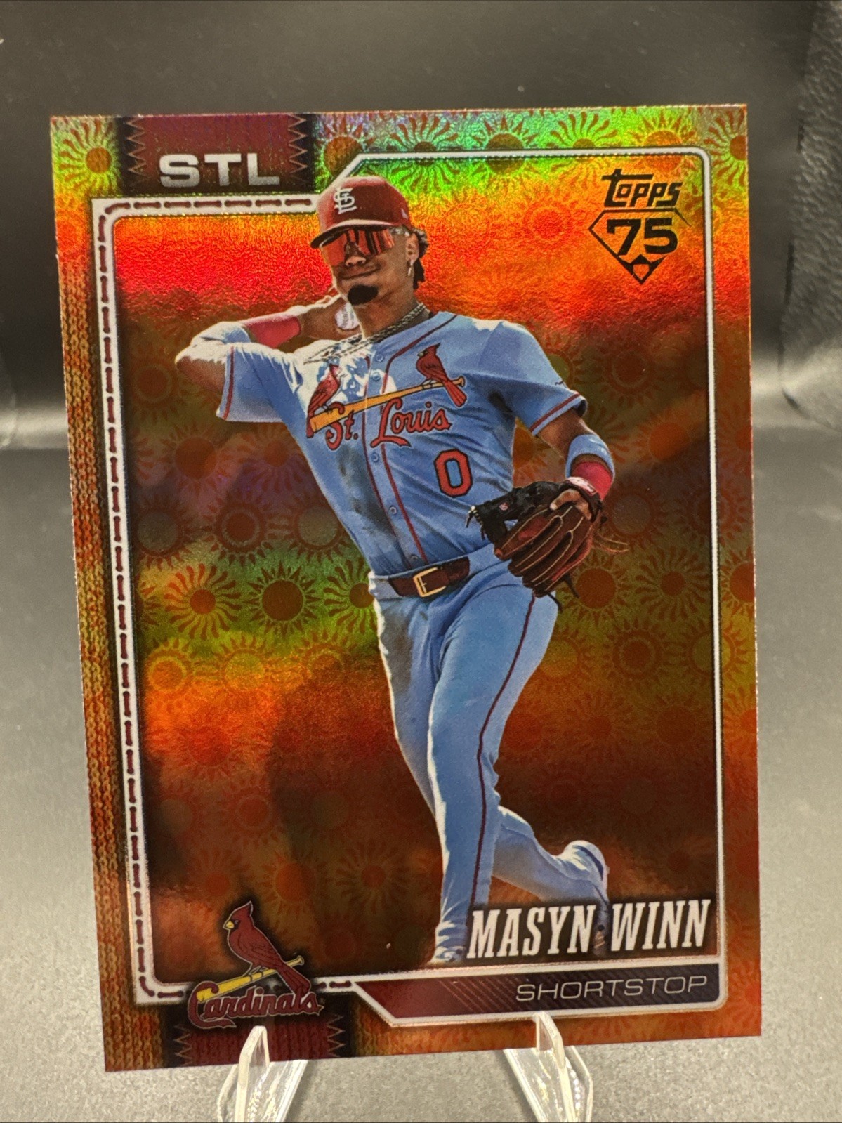 2026 Topps Series 2 Baseball #526 Masyn Winn Sun Parallel Cardinals