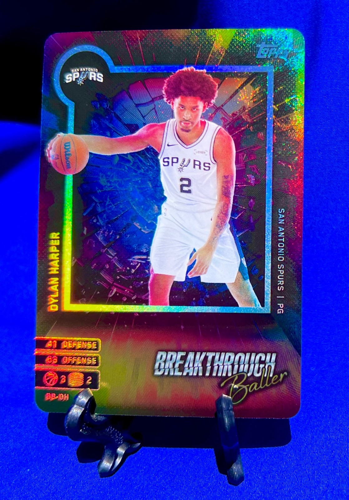2025 Topps Match Attax Foil Dylan Harper Breakthrough Baller #BB DH RC SPURS