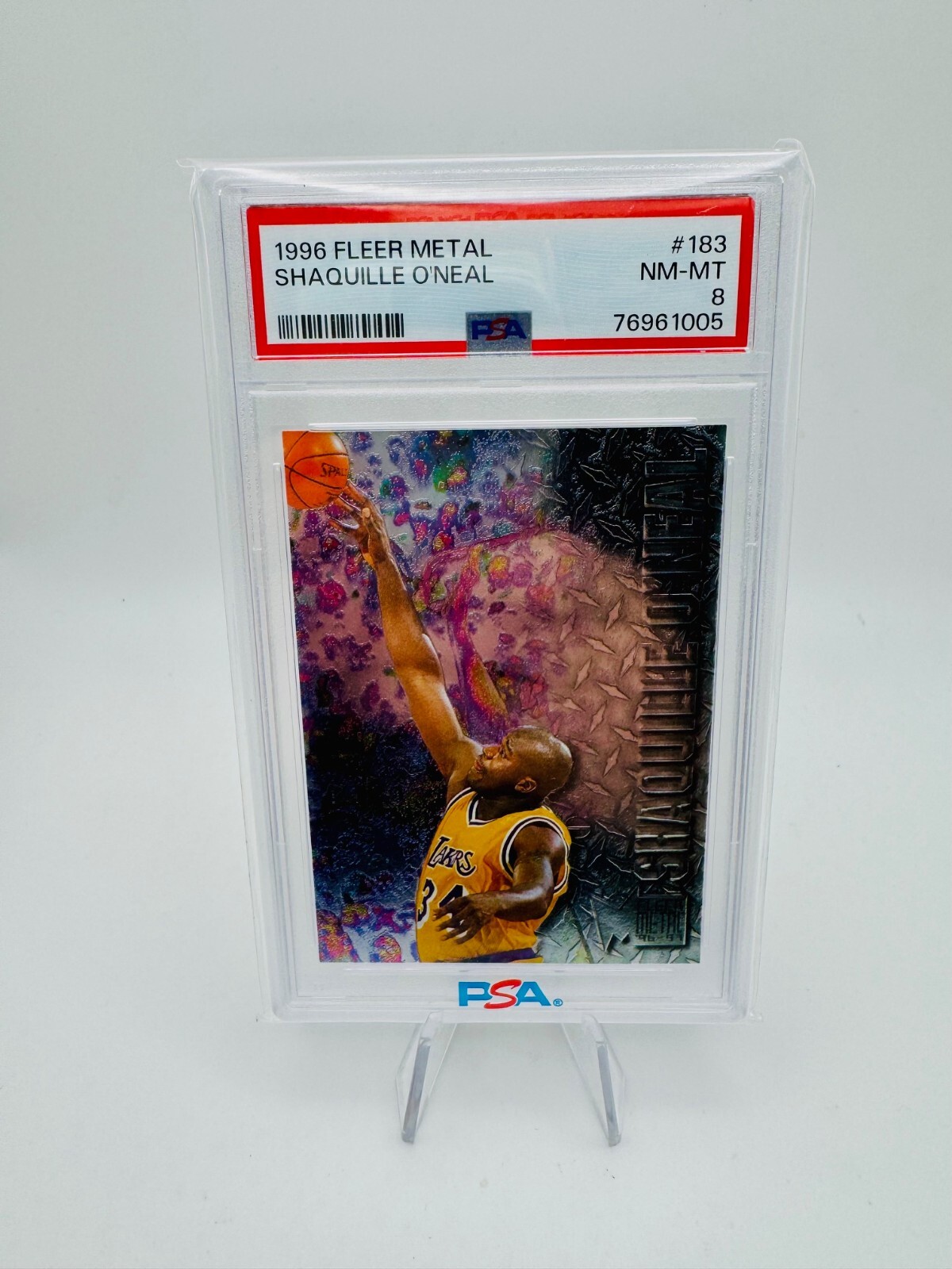 1996-97 Fleer Metal Shaquille O’Neal – NM-MT PSA 8