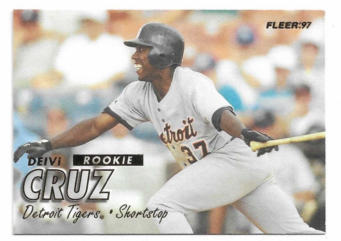 1997 Fleer Baseball Deivi Cruz Rookie Card #591 Detroit Tigers RC