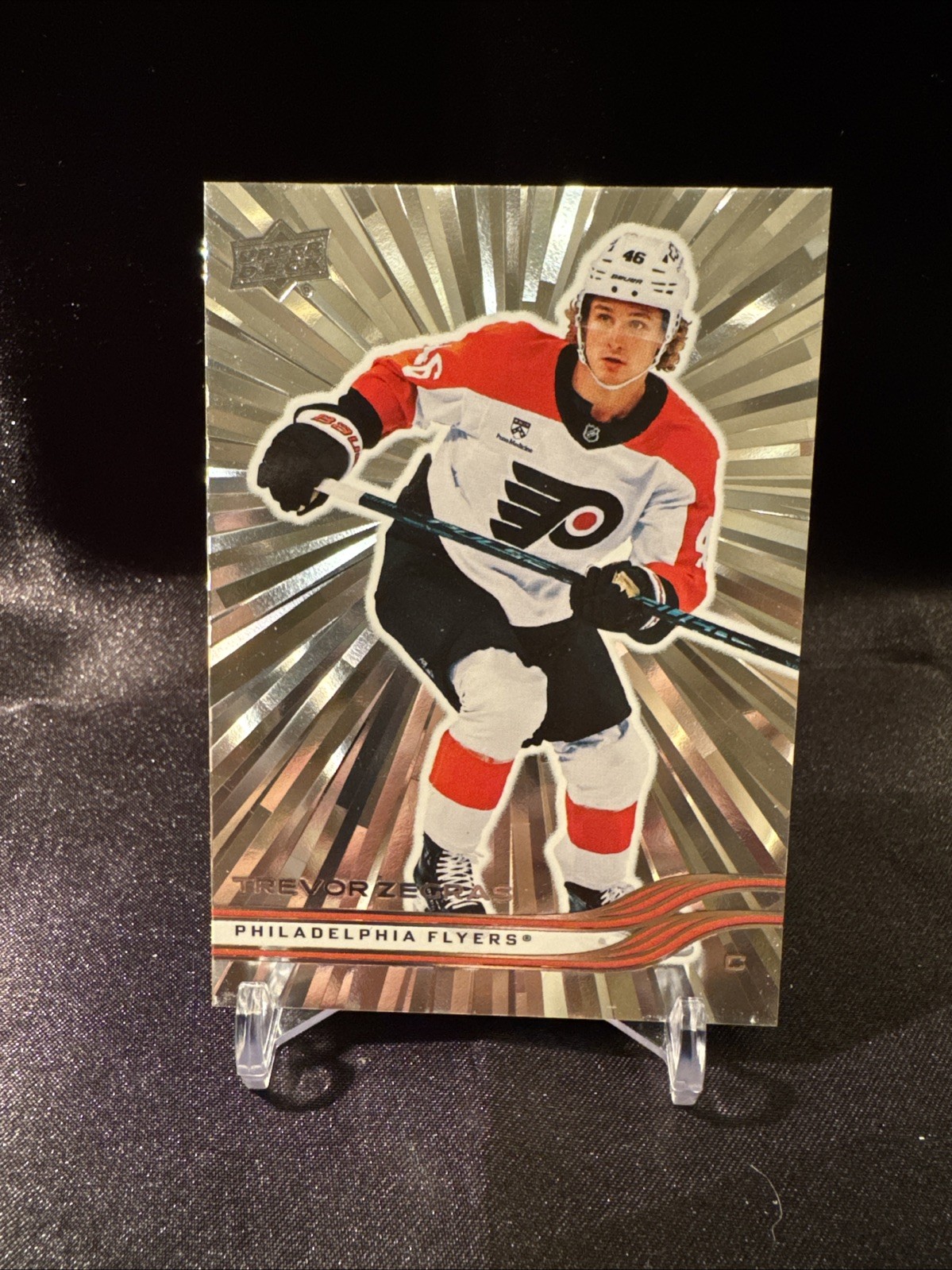 2025-26 Upper Deck Extended Trevor Zegras Outburst #593 Philadelphia Flyers